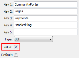 Payments - EnabledFlag configuration setting