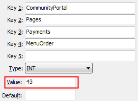 Payments - MenuOrder configuration setting