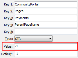 Payments - ParentPageName configuration setting