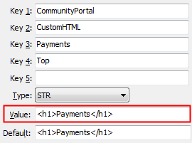 Payments - Top configuration setting