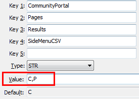 Results SideMenuCSV configuration setting