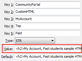 Top - Past configuration setting