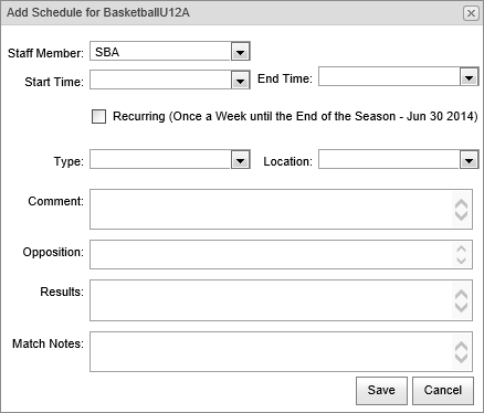 Add Schedule for co-curricular class window (synweb, cut-down)