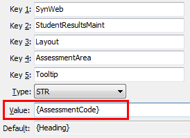 AssessmentArea Tooltip configuration setting