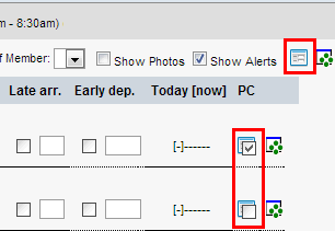 Attendance Maintenance (synweb, cut down, PC fields highlighted)