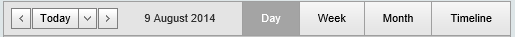 Bookings Maintenance - By Date (synweb, cut down, schedule area buttons)