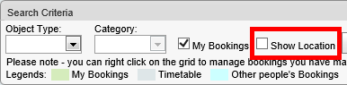 Bookings Maintenance - By Date (Synweb, cut down, search criteria, wn66)