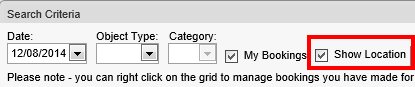 Bookings Maintenance - By Period (Synweb, cut down, search criteria, wn66)