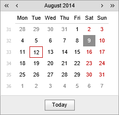 Calendar (synweb, objects, 12 Aug 2014)