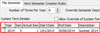 Co-curricular reporting period example