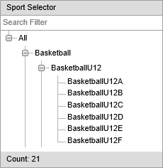 Co-curricular selector (search example, synweb, cut-down)