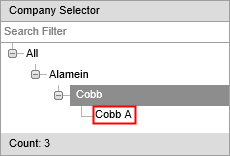 Company selector (Cadet Maintenance, section selection, synweb)