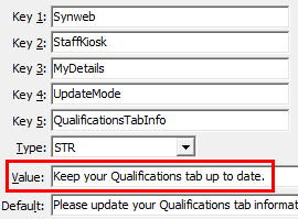 Configuration File Maintenance - QualificationsTabInfo