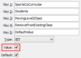 Configuration file maintenance - RemoveFromExistingClass DefaultValue configuration file