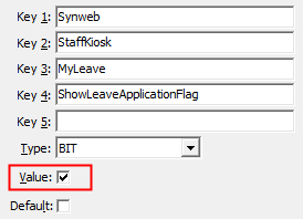 Configuration File Maintenance - ShowLeaveApplicationFlag configuration setting