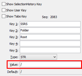 Configuration File Maintenance - SSRS- Folder - Root setting