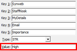 Configuration File Maintenance - StaffKiosk - Importance setting