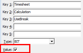 Configuration File Maintenance - Timesheet Calculation UseBreak configuration setting