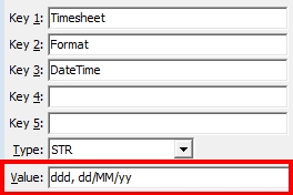 Configuration File Maintenance - Timesheet Format DateTime configuration setting