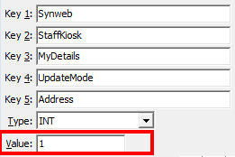 Configuration File Maintenance - UpdateMode - Address configuration setting
