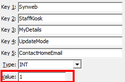 Configuration File Maintenance - UpdateMode - ContactHomeEmail configuration setting