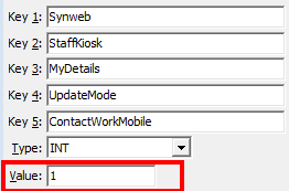 Configuration File Maintenance - UpdateMode - ContactWorkMobile configuration setting