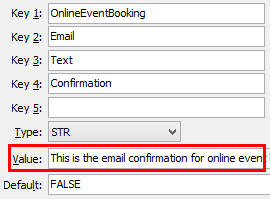 Confirmation configuration setting