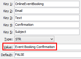 Confirmation Subject configuration setting