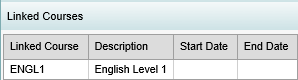 Course Maintenance - Linked Courses bar (synweb)
