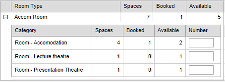 Create New Booking (synweb, room type area)