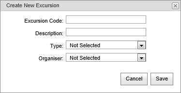 Create New Excursion Window (synweb)