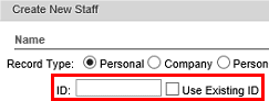 Create New Staff Member - Create New Staff window (synweb, what's new)