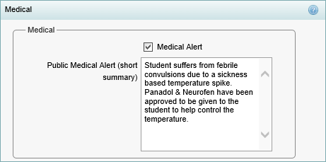 Current Student Maintenance - Medical bar (synweb)