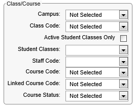 Current Student Search Criteria (cut down, synweb, Class Course area)