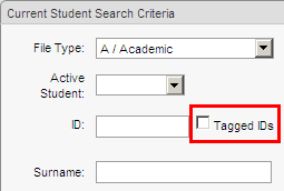 Current Student Search Criteria (cut down, taglist highlight, what's new v2.63, synweb)