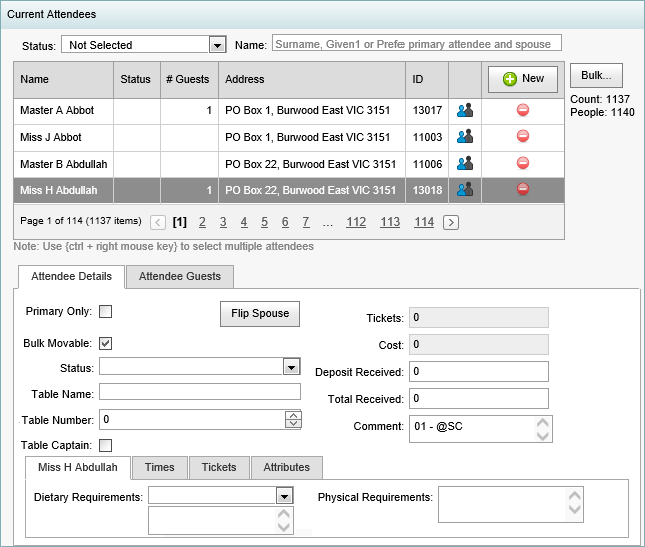 Z:\Customers\Computing Directions\AuthorIT\Screen captures\Events Maintenance - Current Attendees bar - Details sub-tab (synweb)