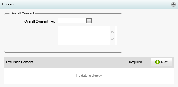 Excursion Maintenance - Consent bar (synweb)