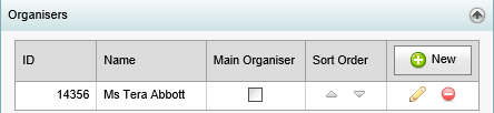 Excursion Maintenance - Organisers bar (synweb)