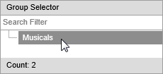 Groups selector (Performing Arts Maintenance, group, synweb)