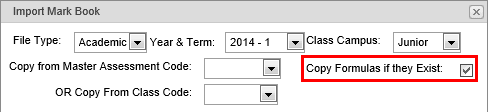 Import Mark Book (synweb, cutdown, what's new)
