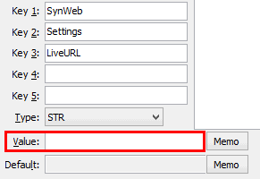 LiveURL configuration setting