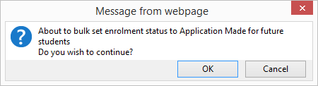 Message from webpage window (future students bulk set, synweb)