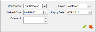 My Details - Skills tab (edit area)
