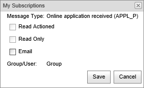 My Subscripitons (User preferences, synweb)