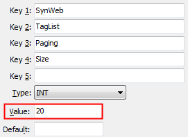 Paging - Size configuration setting