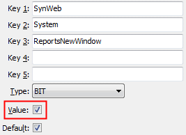 ReportsNewWindow configuration setting