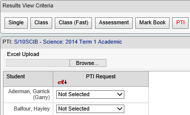Results Maintenance - PTI window (synweb, wn66)