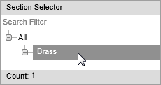 Section selector (Music Maintenance, section, synweb)