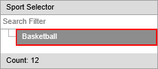 Sport Selector (Sports Maintenance, basketball selected synweb)