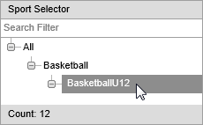 Sports selector (Sports Maintenance, squad, synweb)
